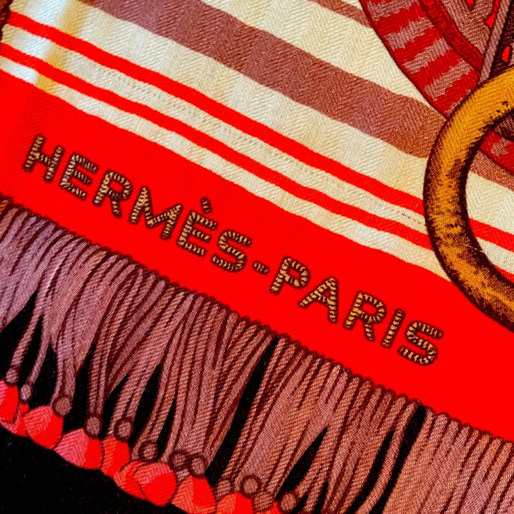Hermes cashmere and silk shawl